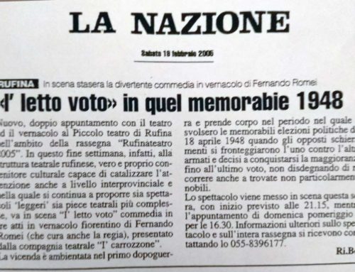 “I’ LETTO VòTO” IN QUEL MEMORABILE 1948