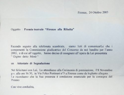 PREMIO TEATRALE “FIRENZE ALLA RIBALTA”